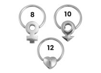 Steel ring 1.2 x 10 mm, various designs | Itc