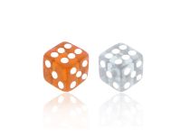 set of 5 coloured Acrylic dice | Itc