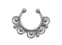 Faux Jewel Septum Steel Beads and Ring | Itc