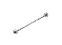 Industrial Steel Barbell with 5 mm Ball and Strass | Itc