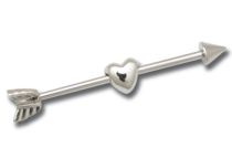 Barbell Steel Industrial Heart and Arrow pattern 6 mm | Itc