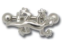 Barbell Acier Arcade motif Lézard à Boules 3mm | Itc
