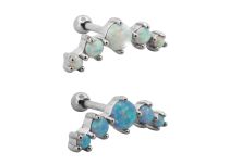 Barbell Acier Spécial Tragus Strass Coloré Irisé Losange| Itc
