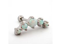Barbell Acier Spécial Tragus Strass Coloré Irisé Losange| Itc