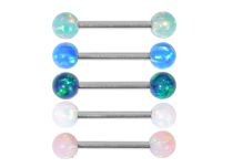 Barbell Steel Opal Synthetic Colored Balls 5mm| Itc