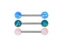 Barbell Steel Opal Synthetic Colored Balls 5mm| Itc