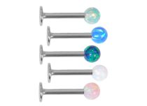 Labret Steel Opal Synthetic, Ball 3 mm |Itc
