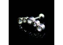 Barbell Steel 5 Colored Strass |Itc