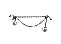 Barbell Steel Black Chain and Anchor | Itc