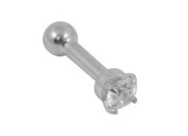 Micro Barbell 1.2 x 4 mm Acier Cristal Griffé | Itc