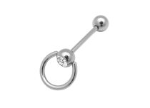 Barbell Steel Ring and Strass Ball 10 mm | Itc