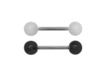Barbell Steel 2 Balls Acrylic 6 mm Colored | Itc