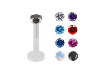 Labret BioFlex 1.2 x 8 mm Colored Crystal Tip | Itc