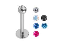 Labret Titanium Crystal 2.5 mm Colored Facet | Itc