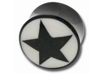 Black horn plug with star motif | Itc
