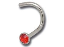 Stud Nose Steel 0.8 mm Ball Crystal Colored | Itc