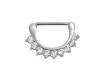 Steel Teton Jewel White Rhinestone Clickers | Itc