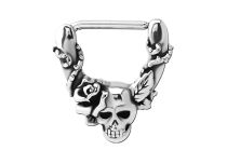 Steel Nipple Clickers Skull and Rose | Itc
