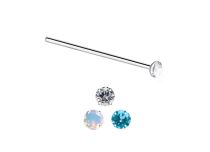 Stud Straight Nose Steel 1 mm to Ball 2.3 mm - Cristal Coloré | Itc