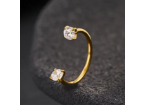 Anneau de nez titane pvd gold