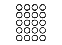 Set of 20 Black O-Rings for Plug | Itc