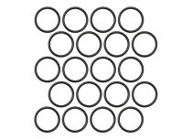 Set of 20 Black O-Rings for Plug | Itc