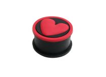 Plug Souple Silicone motif Cœur Rouge | Itc