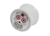Plug Acrylic Shaped Mexican Skull | Itc