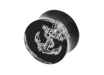 Plug Acrylic Shoulder Black Anchor pattern | Itc