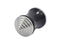 Plug Acrylic Black double shored double screw Steel | Itc
