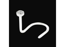 Stud Nose BioFlex 1 mm with White Crystal | Itc