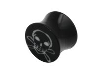 Plug Acrylic Shaped Skull & Crossbones | Itc