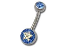 Banana Steel Multicrystal and Resin Blue Ball 5/8 mm | Itc