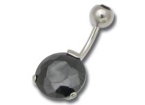 Banana Steel Set Crystal Scratched Round 12 mm | Itc