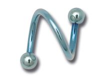 Spiral Ring Anodized Colored Balls 3 mm | Itc