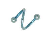 Spiral Ring Anodized Colored Balls 3 mm | Itc
