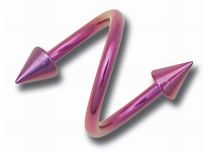 Anodized Spiral Ring with Colored Spikes | Itc