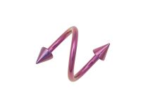 Anodized Spiral Ring with Colored Spikes | Itc