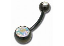 Banana Steel Black Double Crystal Colored Balls 5 / 8 mm | Itc