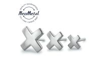 Accessoire piercing NEOMETAL titane ASTM F136 threadless croix 4 mm
