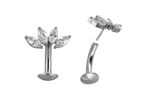 banane flottante titane marquise strass blanc