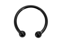 Faux Horseshoe Septum Steel Black | Itc