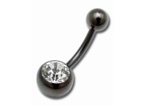 Banana Steel Black Crystal Colored Bouls 5 / 8 mm | Itc