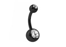 Banana Steel Black Crystal Colored Bouls 5 / 8 mm | Itc