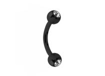 Banana Steel Black Double Crystal Colored Balls 3 mm | Itc