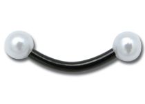 Banana Steel Black with Acrylic Balls 3 mm Colored Beads | Itc