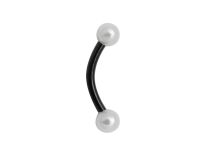 Banana Steel Black with Acrylic Balls 3 mm Colored Beads | Itc
