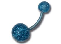 Banana Steel Balls 6 / 9 mm Blue Glitter | Itc