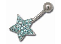 Banana Steel Rhodium Plated Multicrystal Star Pattern | Itc