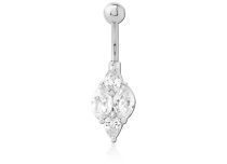 Banana motif Losange certissage 4 Strass Rhodium | Itc